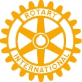 Rotary International Logo Gold gear wheel shape